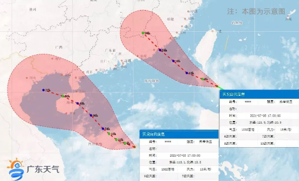 广东天气示意图